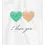 Thumbnail: Wedding Card - "I love you" features two interlocking fingerprint hearts, one green, one warm apricot