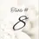 Thumbnail: Table Number #8 Set04 - Features a soft monochrome floral background in delicate ivory tones