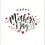 Thumbnail: Mother's Day Card Front - Graceful black script spells out “Happy Mother’s Day,” red hearts dance around the letters