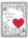 Poster Print - “No matter what people think of you, keep singing your own song” with mono floral notes and red heart