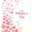 Thumbnail: Valentine's Day Card - "Happy Valentine's Day" various size coloured hearts drift down the left of the card