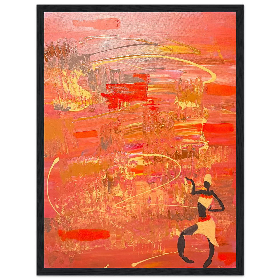 Thumbnail: Red Lady- Premium Semi-Glossy Paper Wooden Framed Poster