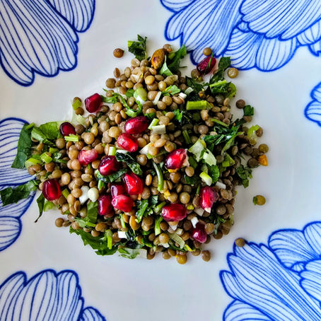 Lentils with Herbs & Pomegranate Vinaigrette