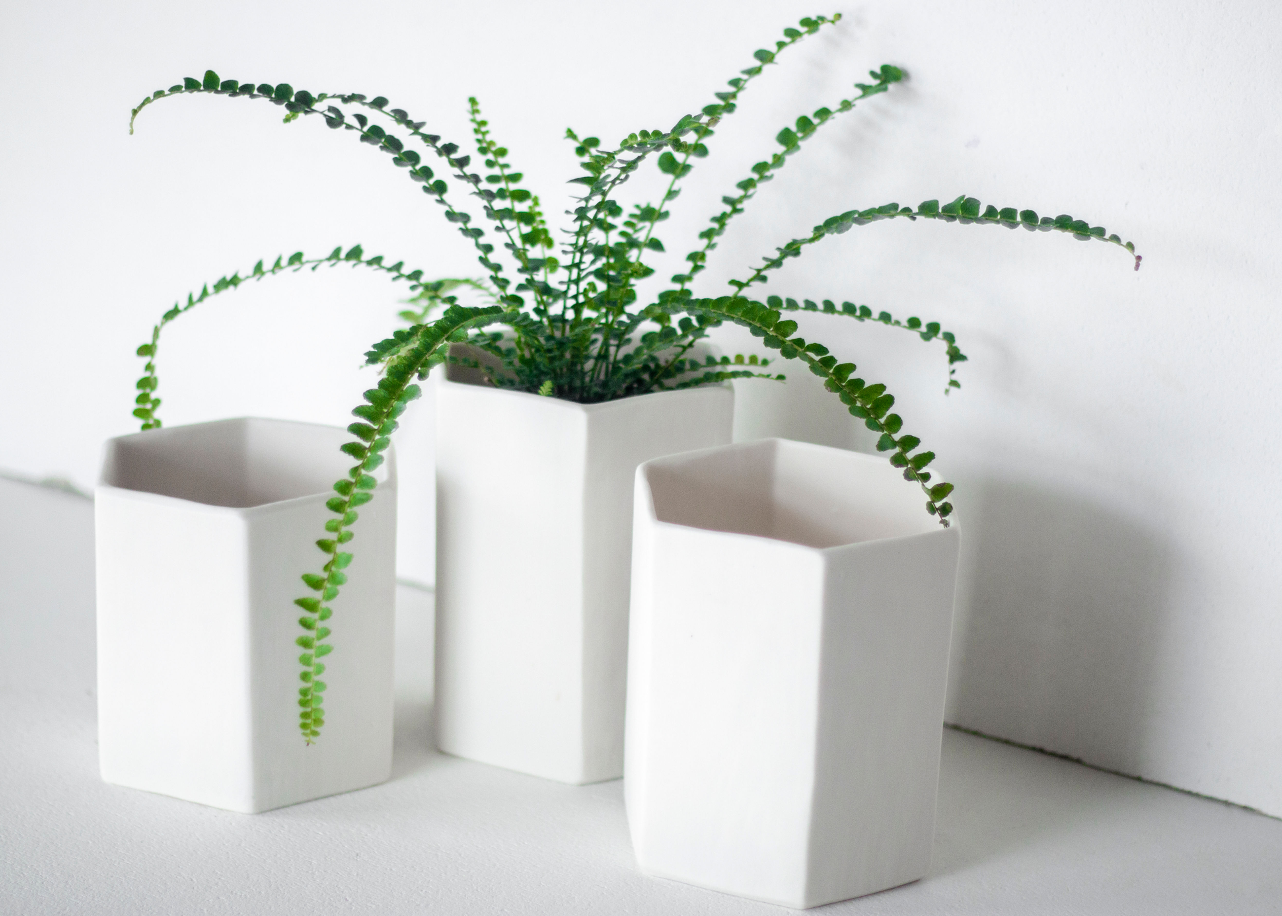 Modern Hexagon Handmade Ceramic Tabletop Planter