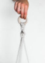 Thumbnail: Modern Macrame Hanging Planters White Natural Cotton Macrame Plant Hanger