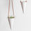 Thumbnail: Small Tapered White Ceramic Hanging Vine Planter or Airplant Holder