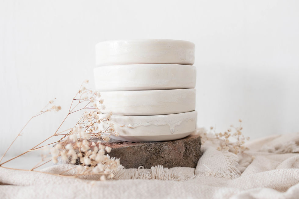 Thumbnail: Opalescent Rimmed Soup Bowl Handmade Ceramic