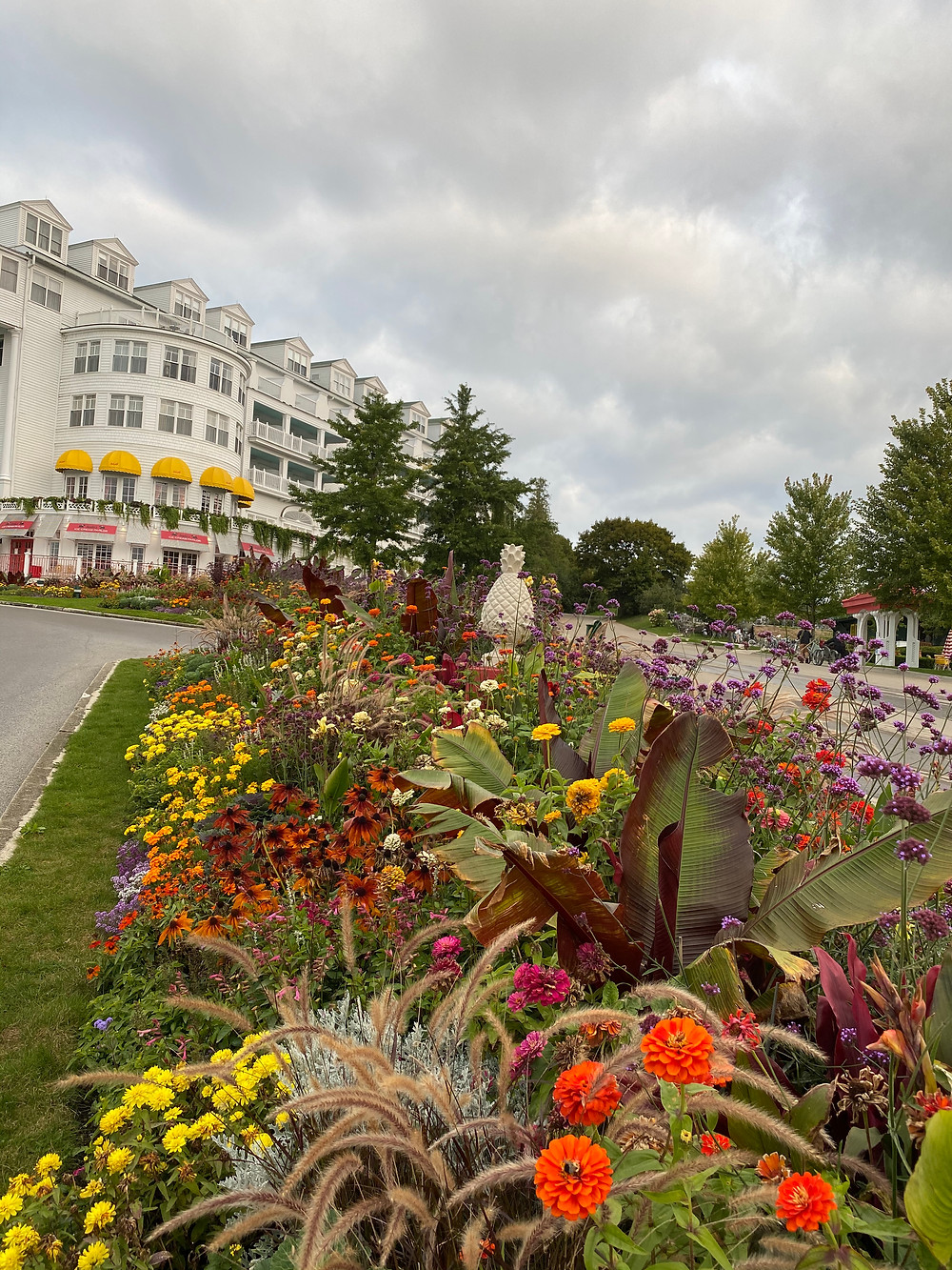 Mackinac Island | The Grande Hotel, Hotel front and gardens