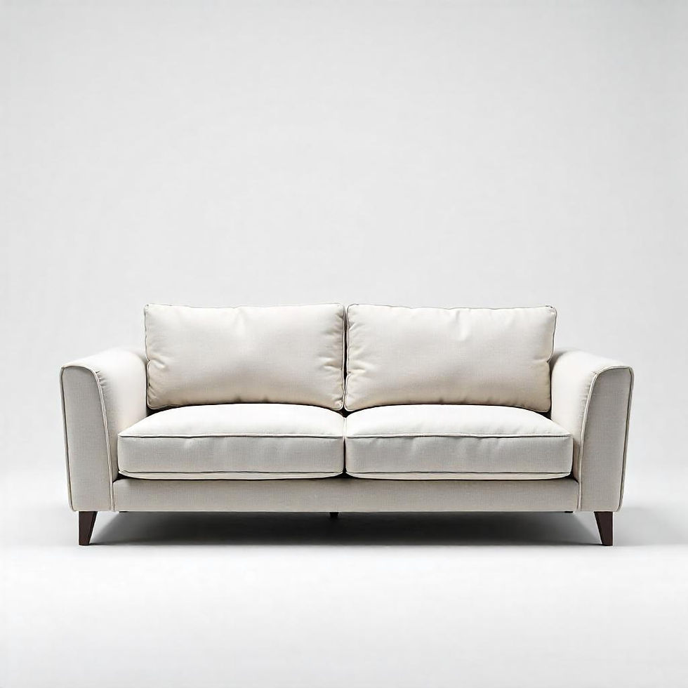 Beautiful White Leather Sofa