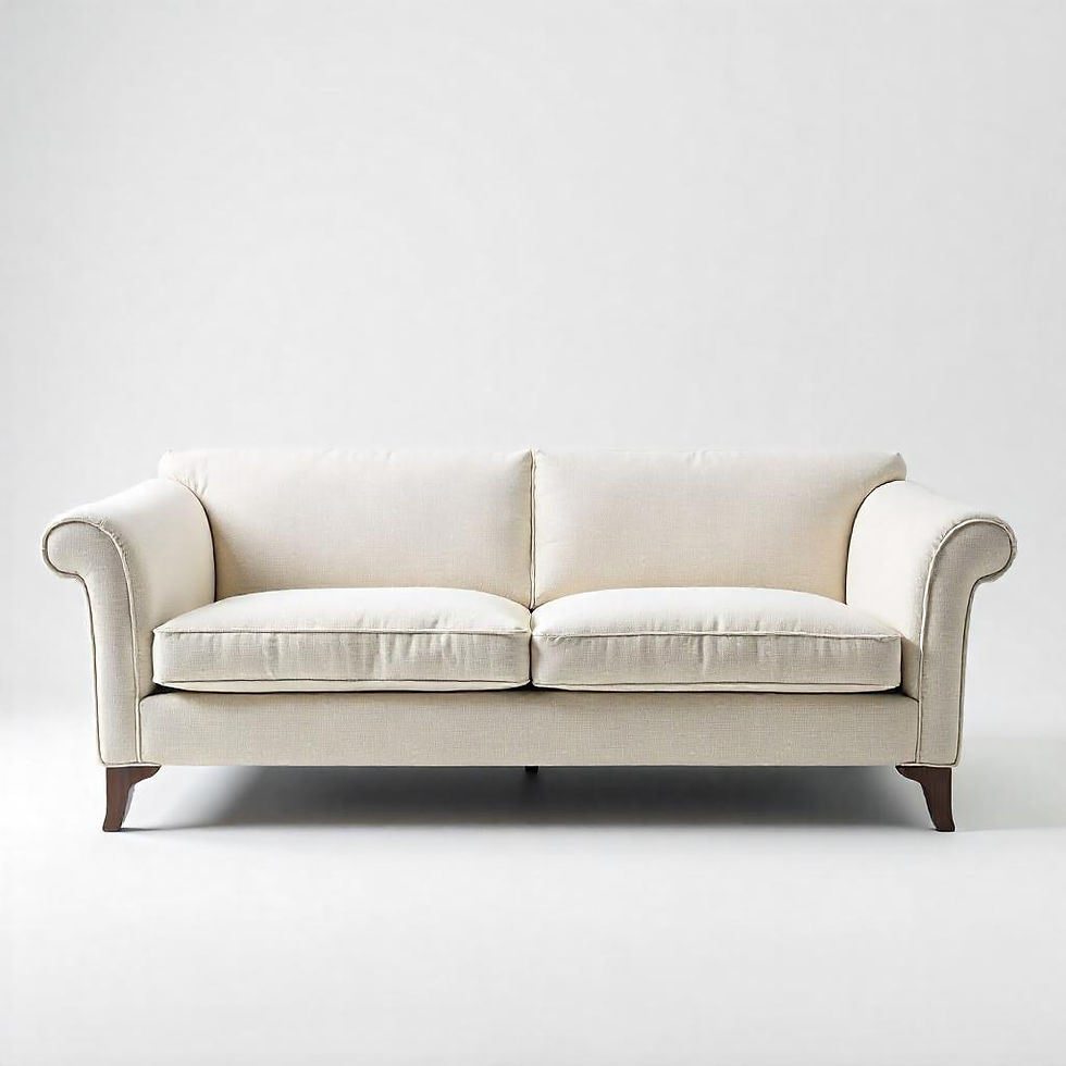 Compact Elegant Leather Sofa