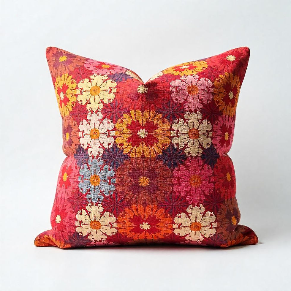 Colorful Fluffy Pattern Cushion