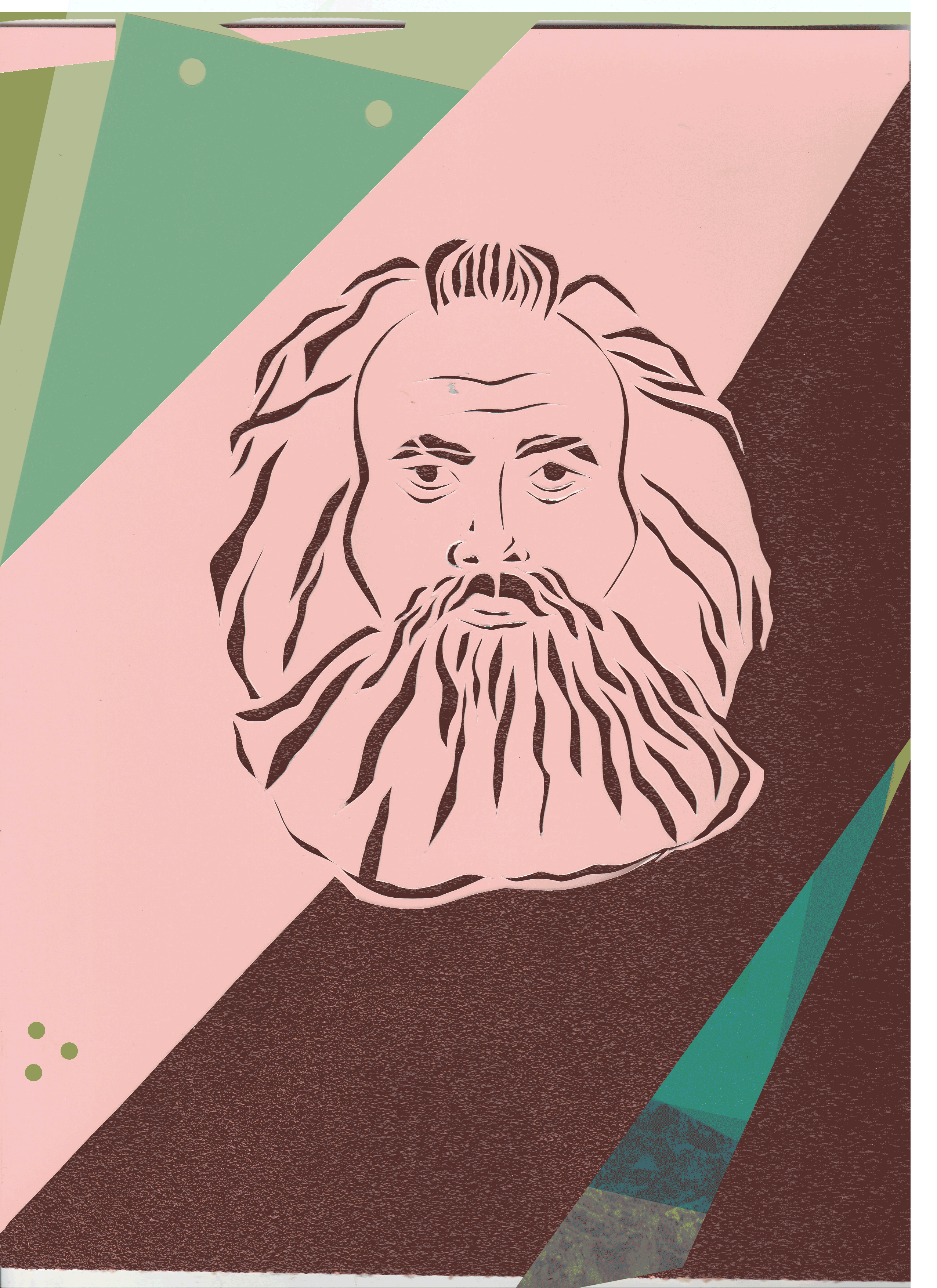 papercut illustration karl marx colours art gfi animation designer illustrator berlin