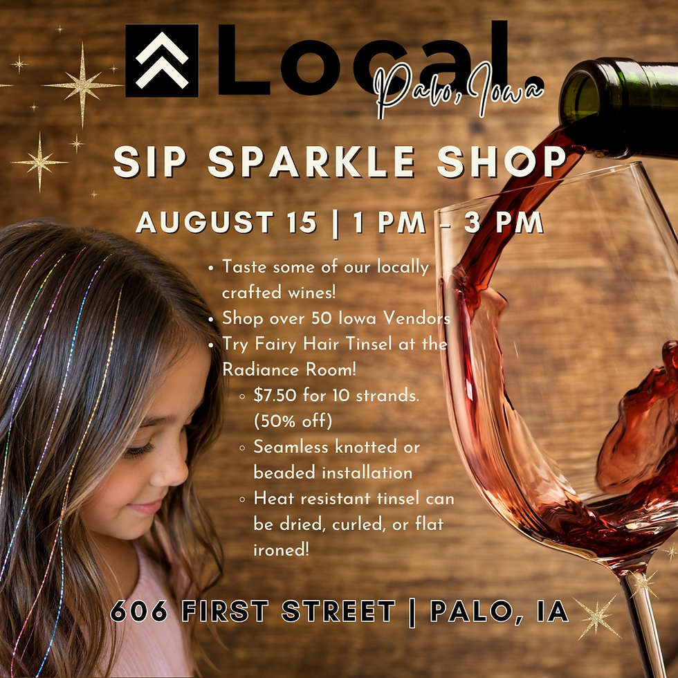 Sip Sparkle Shop during Palo Fun Days