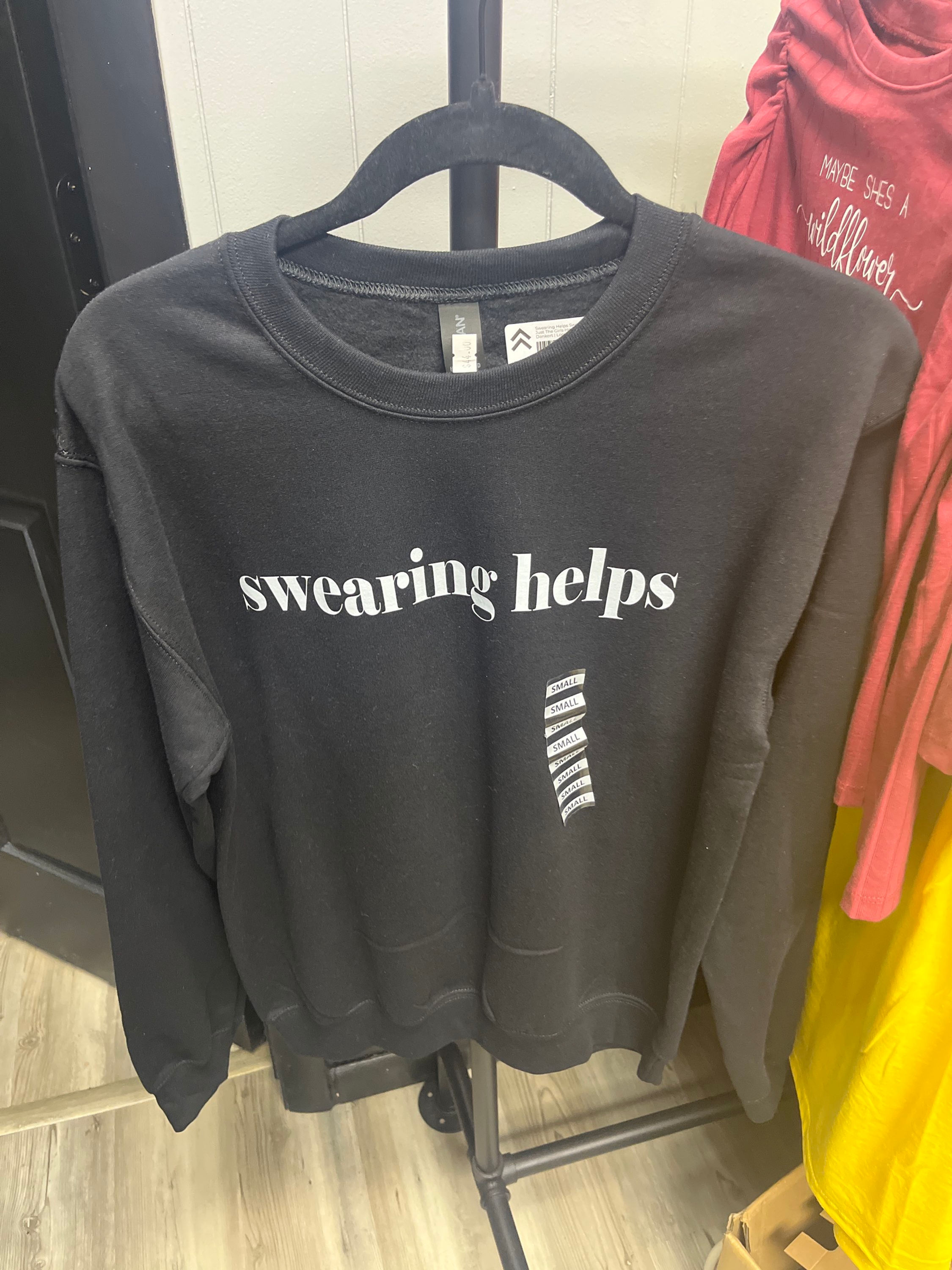 Swearing Helps Sweatshirt | Just the Girls Heather Dankert | Local. Palo