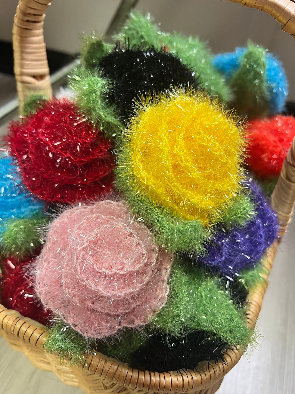 Crocheted Rose Scrubbie | Ruth McNeal | Local. Palo