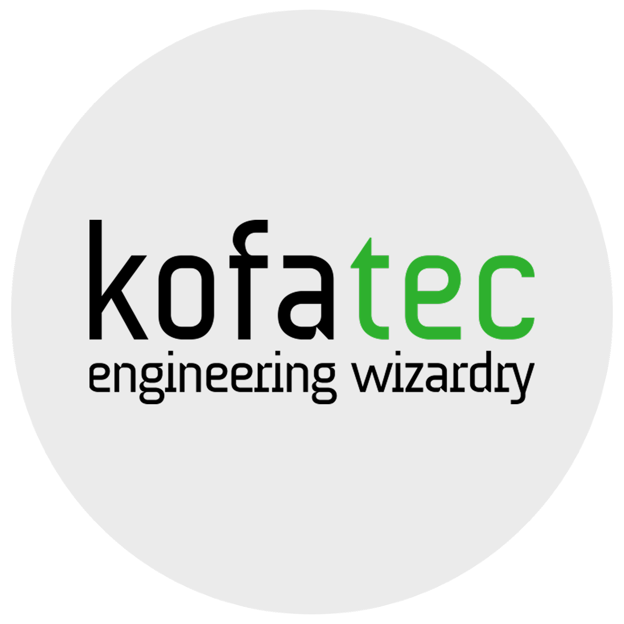 Das Logo von Kofatec in klarer, moderner Gestaltung – visuelle Repräsentation des Unternehmens.