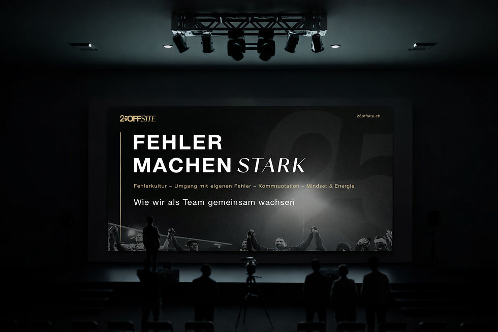 Präsentationsdesign für 25 Offside GmbH – Präsentationsvorlagen und visuelle Kommunikation für Unternehmensauftritte.