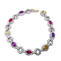 Multi-Color Sapphire & Diamond