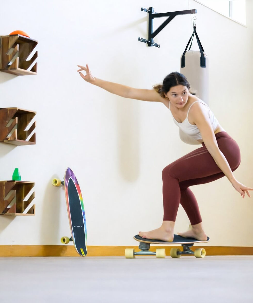 Indoor surf skate training