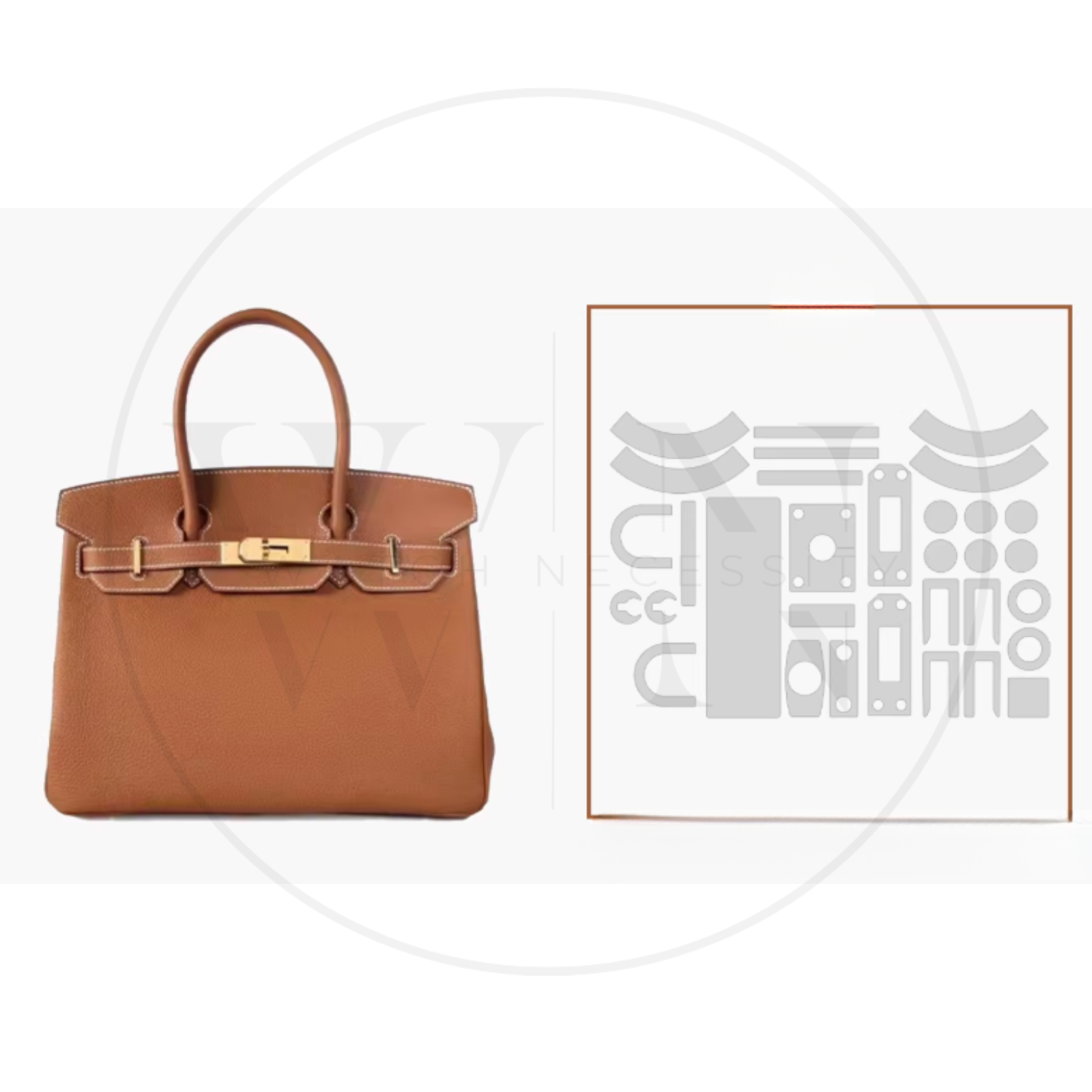 Premium Hardware Protector for Hermes Birkin 25 Clear Anti-Scratch Guard Set