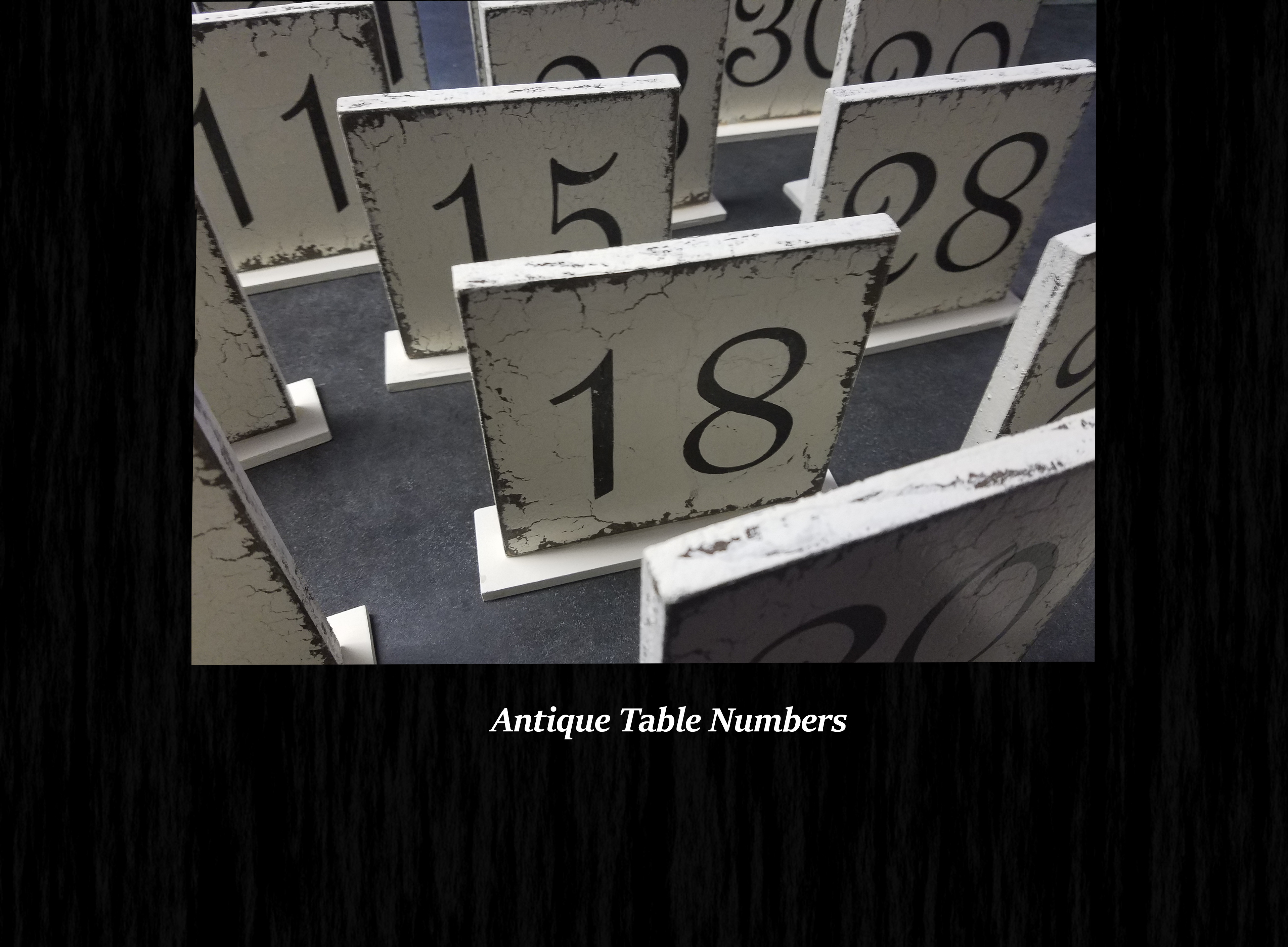 Antique Table Numbers