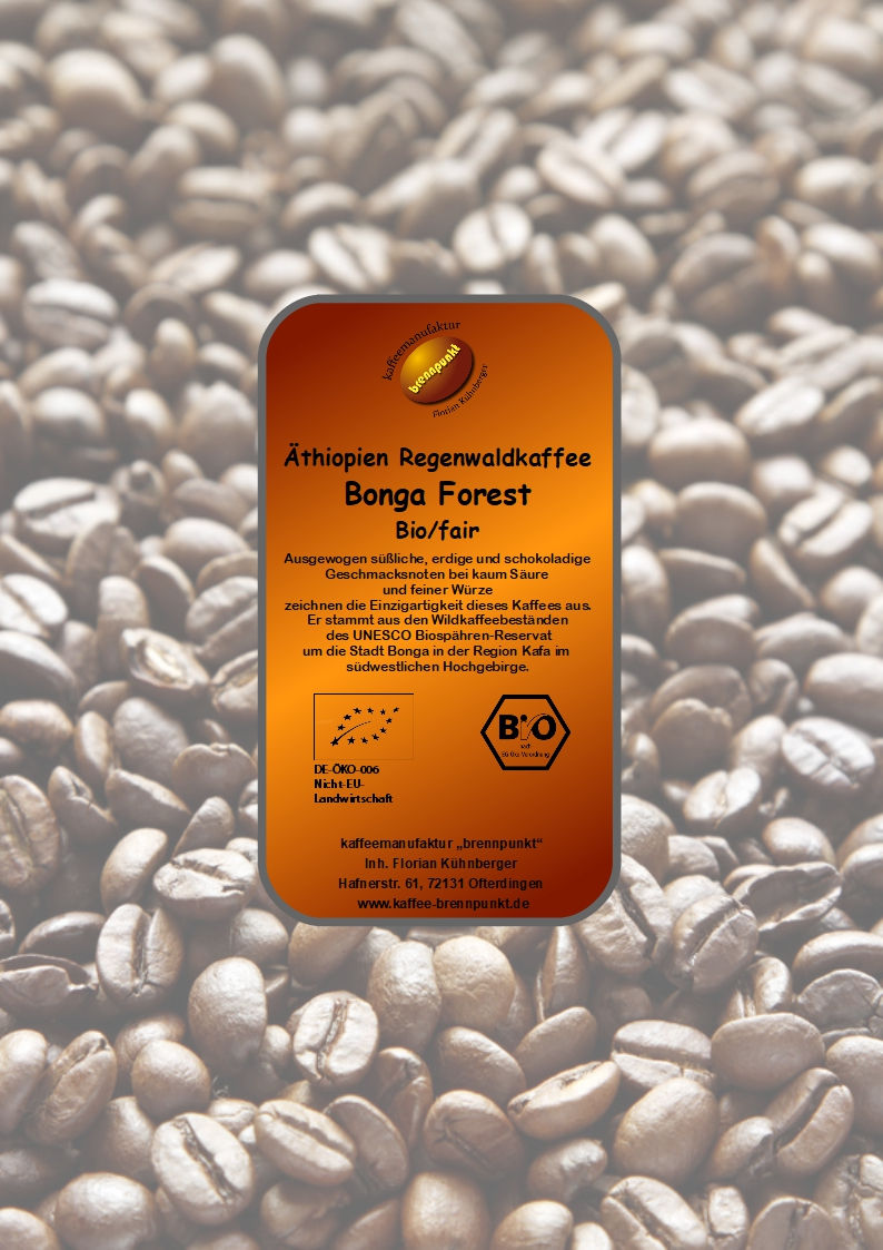 Aethiopien Regenwaldkaffee "Bonga Forest" Bio/Fair