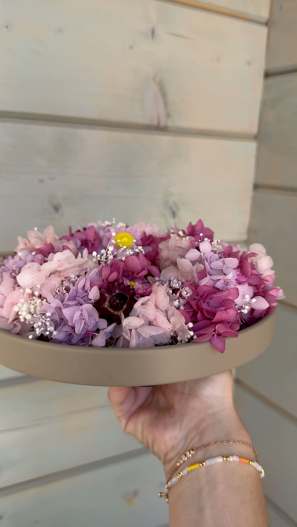 Miniaturbild: Hortensienkranz Mini mit Designteller „Summer“