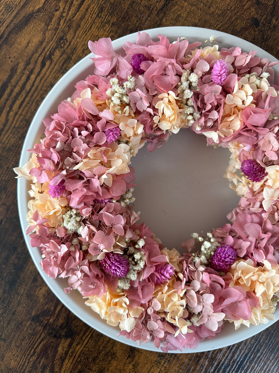 Miniaturbild: Sommerkranz Trockenblumenkranz Hortensienkranz |Pastellkranz