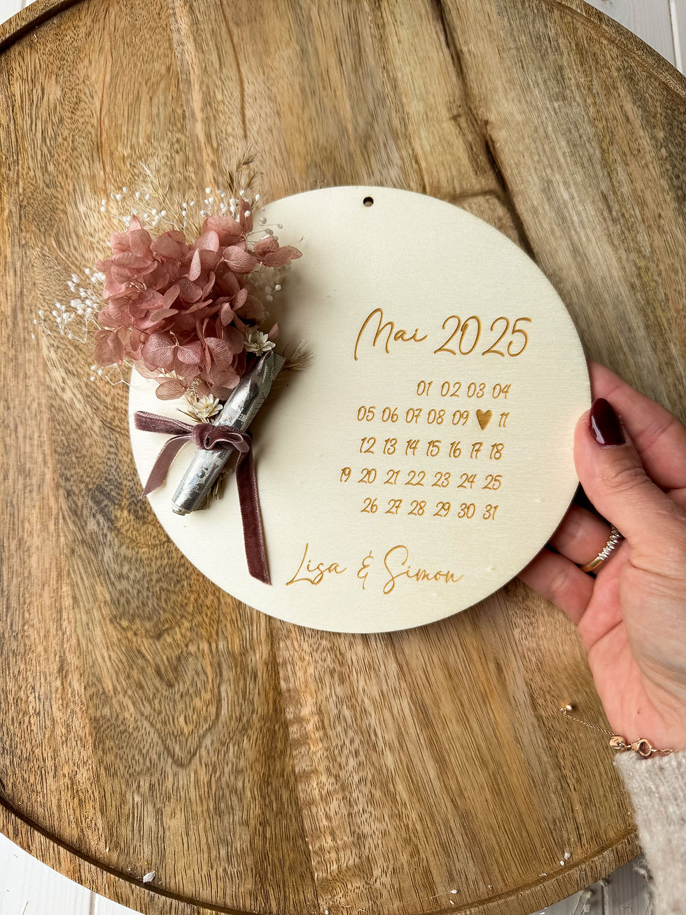 Miniaturbild: Originelles Hochzeitsgeschenk mit Namen – Geldgeschenk Hochzeit kreativ verpackt