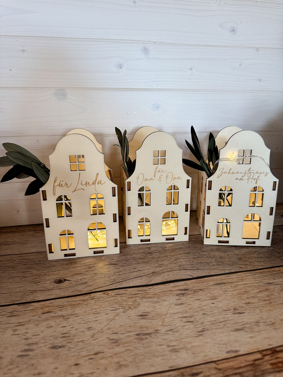 Miniaturbild: Geschenk Laterne Windlicht aus Holz Geschenkidee Weihnachten