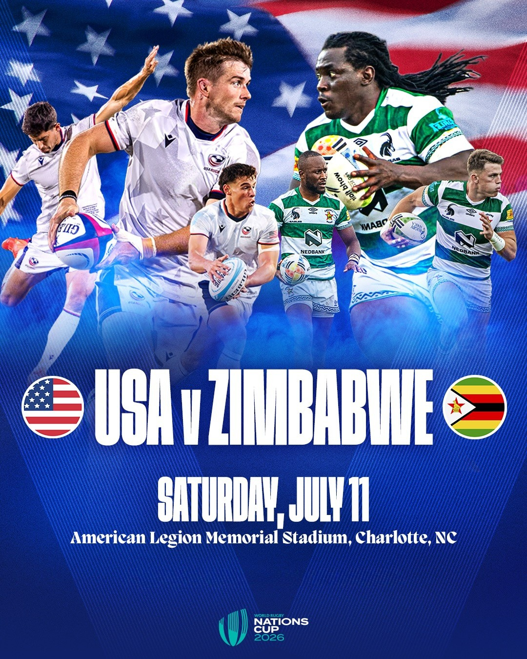 USA vs Zimbabwe 11 July 2026, Charlotte, North Carolina