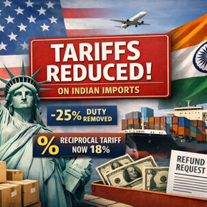 US duties on Indian origin goods were just reduced. 