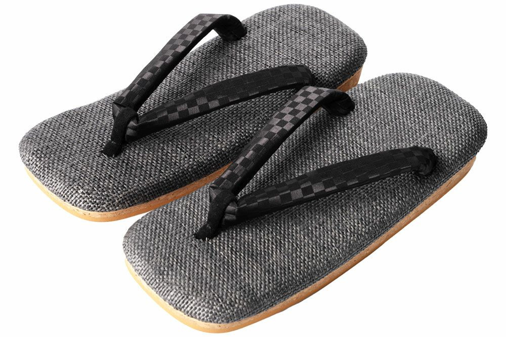 Rattan Mesh Checkered Sandals