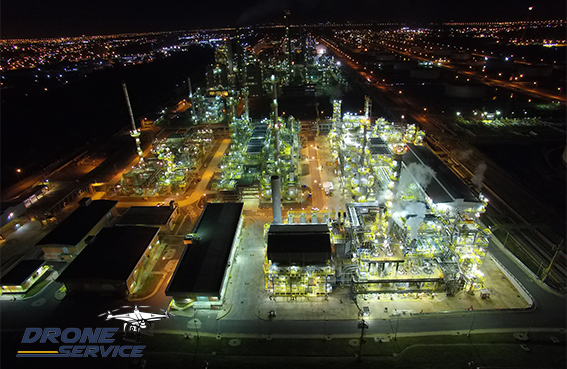 Fotos noturna com drone