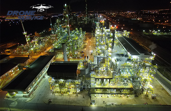 Fotos noturna com drone