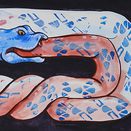 OUROBOROS of GREED Progress, Profit and Productivity In cycles of consumptions, the dollar and the power it brings, are the everlasting sources of pain and desire. We are driven by the desire for more money, more knowledge, more power. Does progress only exist in a corporate, profit-driven, dollar-valued definition? How does one consider the only progress seen in improvement of production, when lives can be productive without financial incentive? What happens when the only profits come from others? Ourobori Americana: Progress, Profit and Productivity , 2025. Gouache and acrylic on paper, 18"x 24". To consider the work we do day in, day out... from raising children, to doing laundry, dishes and house work, to our hobbies and talents and our desires to learn more... to consider that not of value unless you can put a 'dollar value' on it excludes the legitimate acts of that work. How do you value the hard and tenacious practice that a musician dedicates, when it does not pay literally? What of the toiling engineer who must go through trial and error, how does that no represent progress... whether it leads to financial benefits or not? Evaluation should rest on the journey, not the outcome. A dance, a craft of art, and song, an athletic play... none of these have inherent value one can calculate or charge, yet there are people out there who spend their whole lives doing just this, evaluating other peoples work at the expense of others for their own profit. A financial system that depends on the exploitation of the laborer, built on speculation and over-evaluation, and one that puts productivity over progress becomes an empty self-fulfilling prophecy that eventually fails in a recession on the dime of ordinary people.