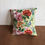 Miniature : Coussin  motif fleurs sur treillage
