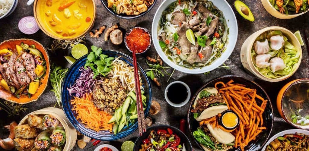 Arranged Food and Objects