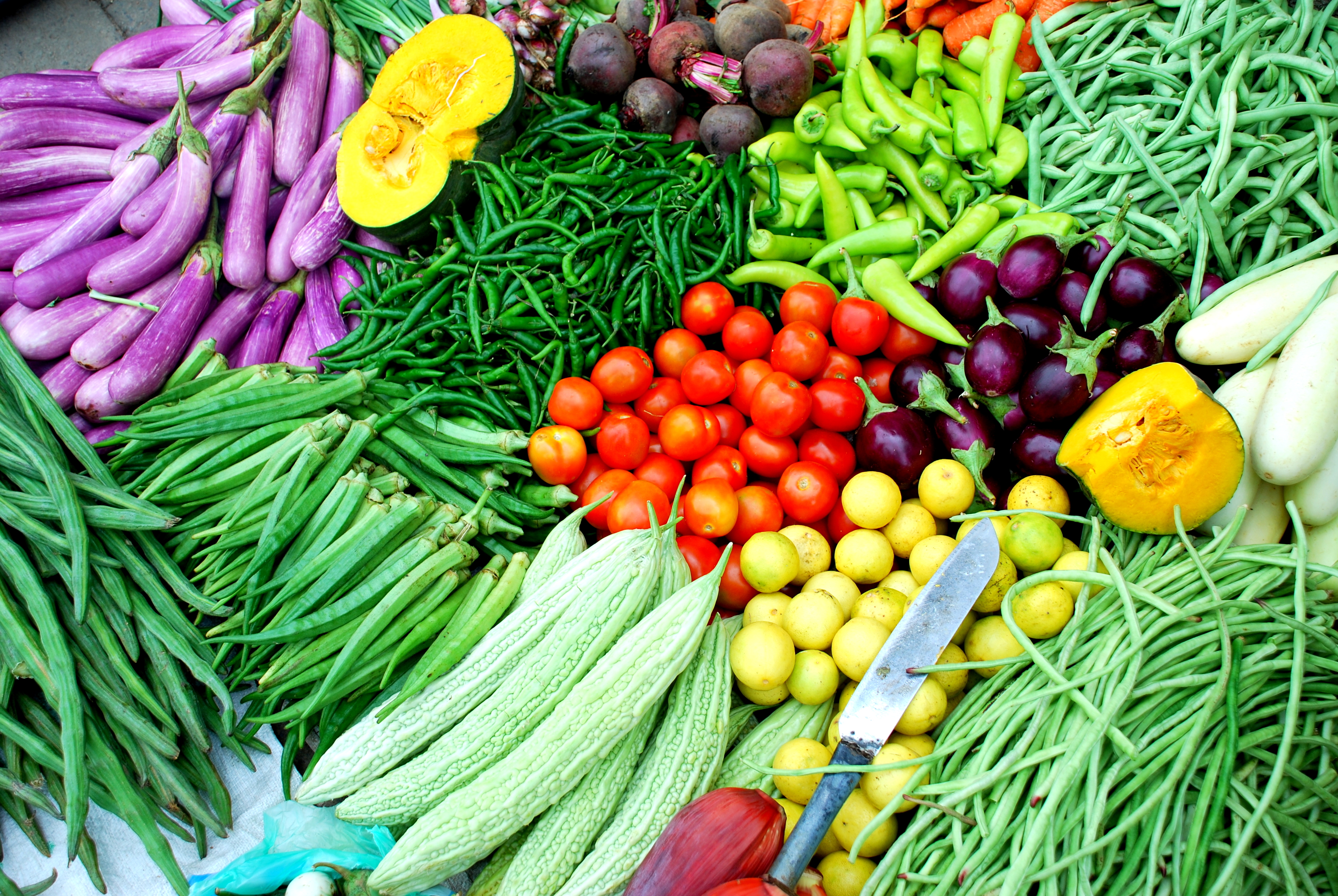 Arranged Food and Objects