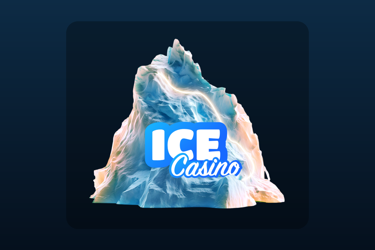IceCasino ametlik partneri brändimärk tumedal faktikontrolli taustal