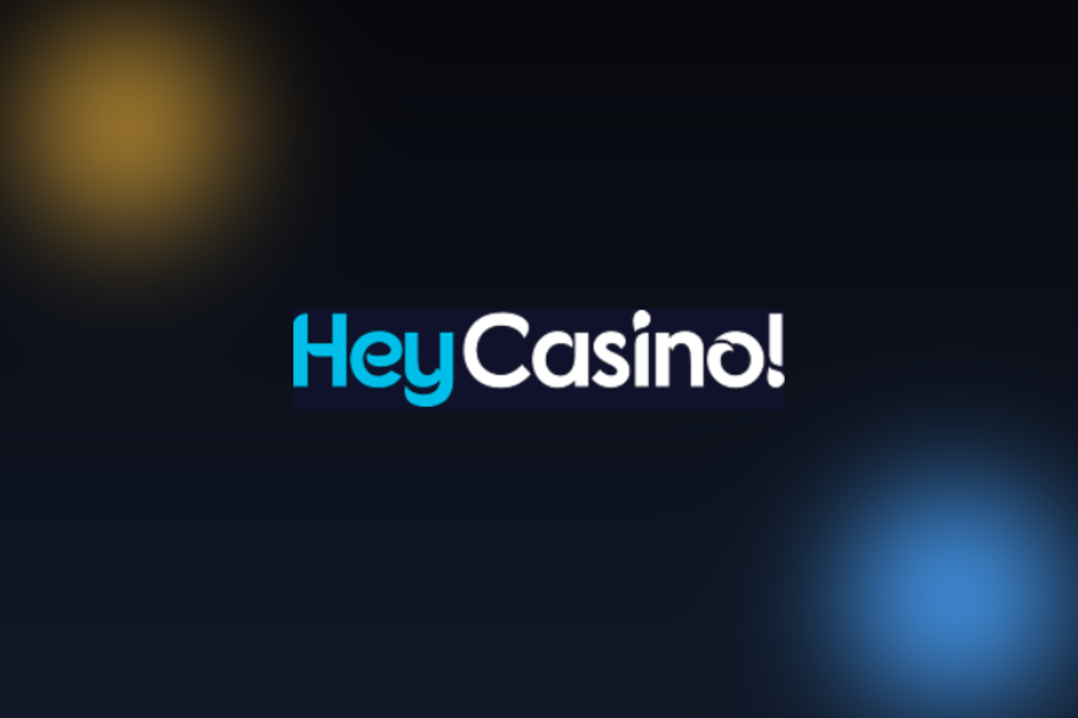 HeyCasino ametlik logo tumedal sinisel faktikontrolli taustal