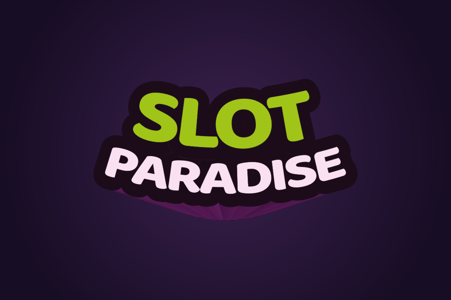 SlotParadise'i ametlik valge logo neutraalsel sinisel faktikontrolli taustal