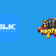 ELK Studiosi ametlik logo ja ametlik Pirots 5 mängukujundus sinisel taustal.