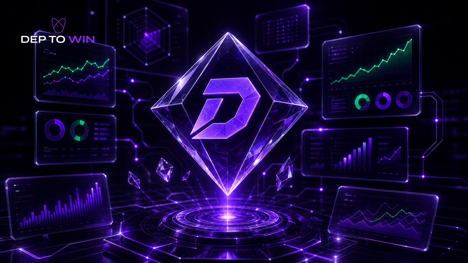 DepToWin Academy iGaming affiliate education dashboard with analytics, tracking and performance marketing visuals