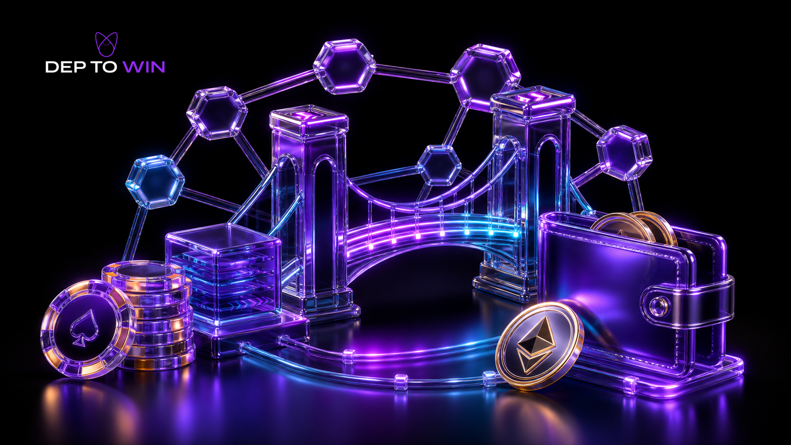 Arbitrum Casino 2026 mit Glas Netzwerk Layer 2 Wallet Brücke und Gebühren Symbol