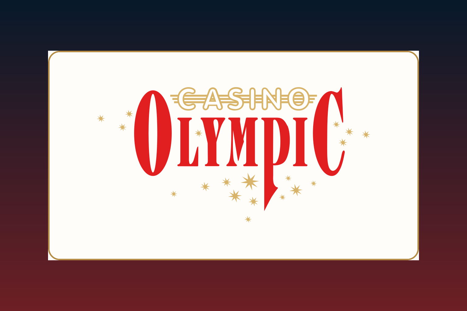 Olympic Casino ametlik sinine ja kollane logo muutmata kujul neutraalsel Tallinna ning Tartu külastuskontrolli taustal.