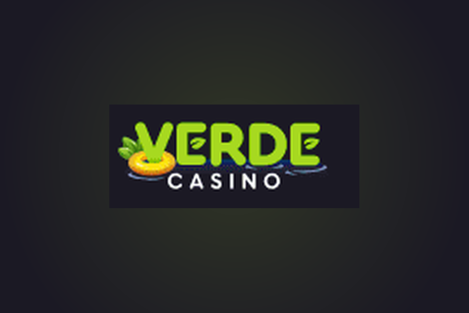 Verde Casino ametlik logo neutraalsel tumerohelisel faktikontrolli taustal