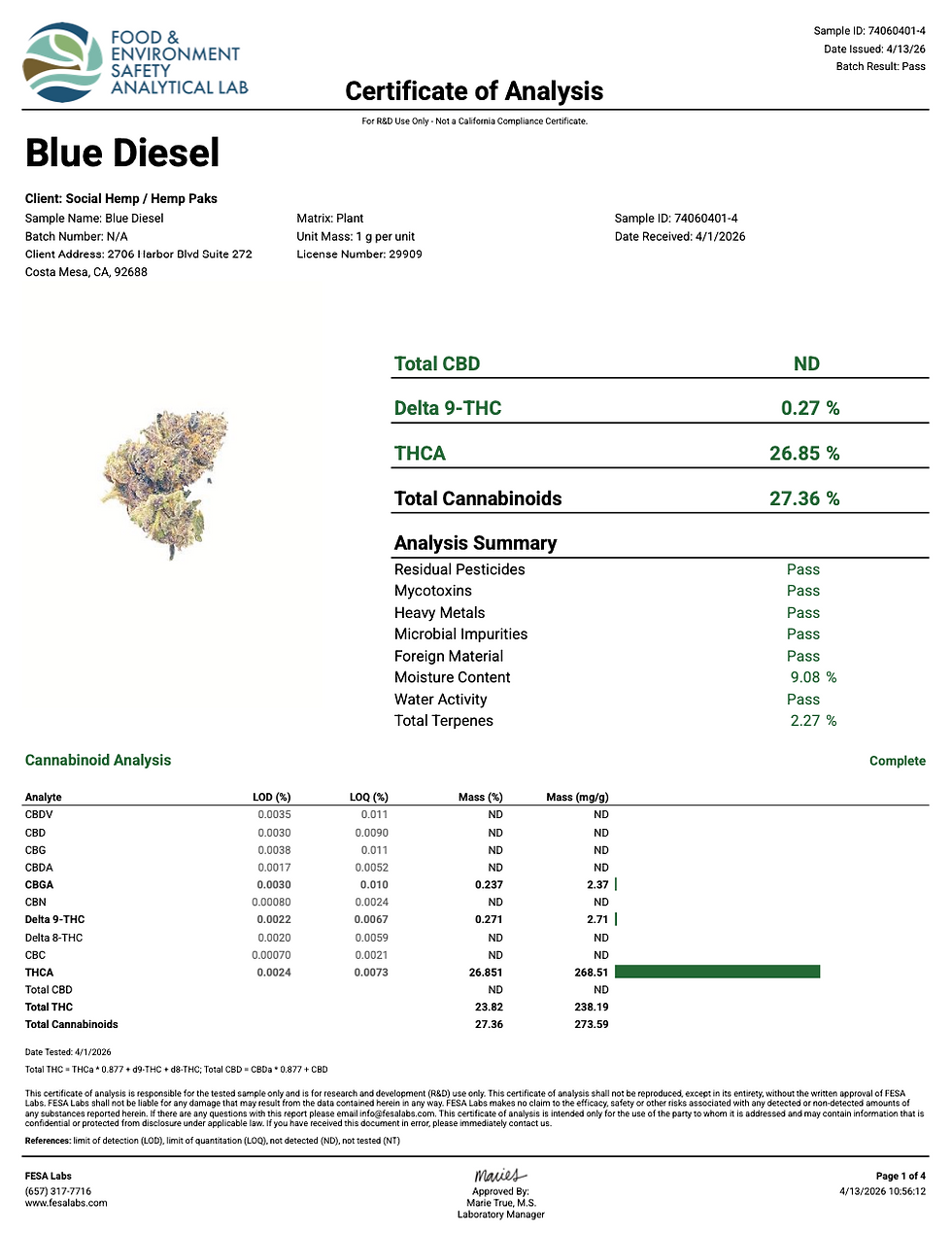 Thumbnail: Legends Blue Diesel Cake Flower Strain