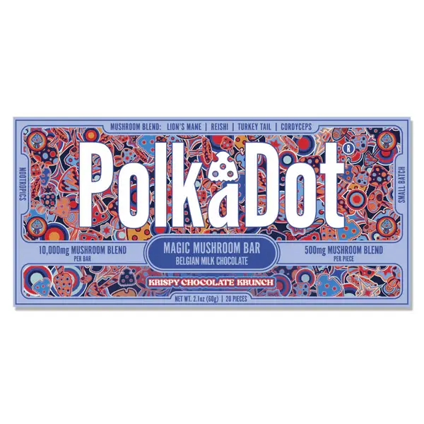 Thumbnail: PolkaDot Mushroom Belgian Milk Chocolate Bar