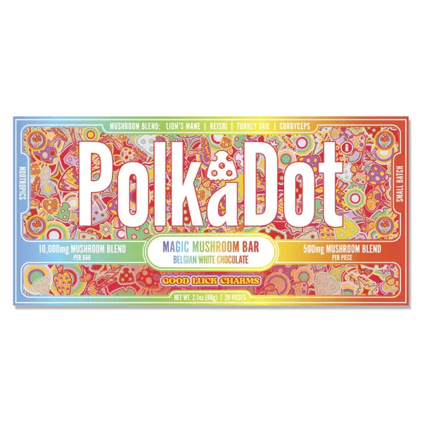 Thumbnail: PolkaDot Mushroom Belgian White Chocolate Bar